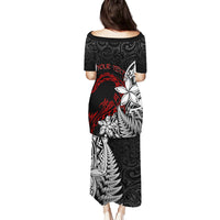 New Zealand Aotearoa Valentine Family Matching Puletasi and Hawaiian Shirt Couple Maori Aroha Ki a Koe Ver.02 LT7 - Polynesian Pride