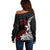 New Zealand Aotearoa Valentine Off Shoulder Sweater Couple Maori Aroha Ki a Koe Ver.02 LT7 - Polynesian Pride