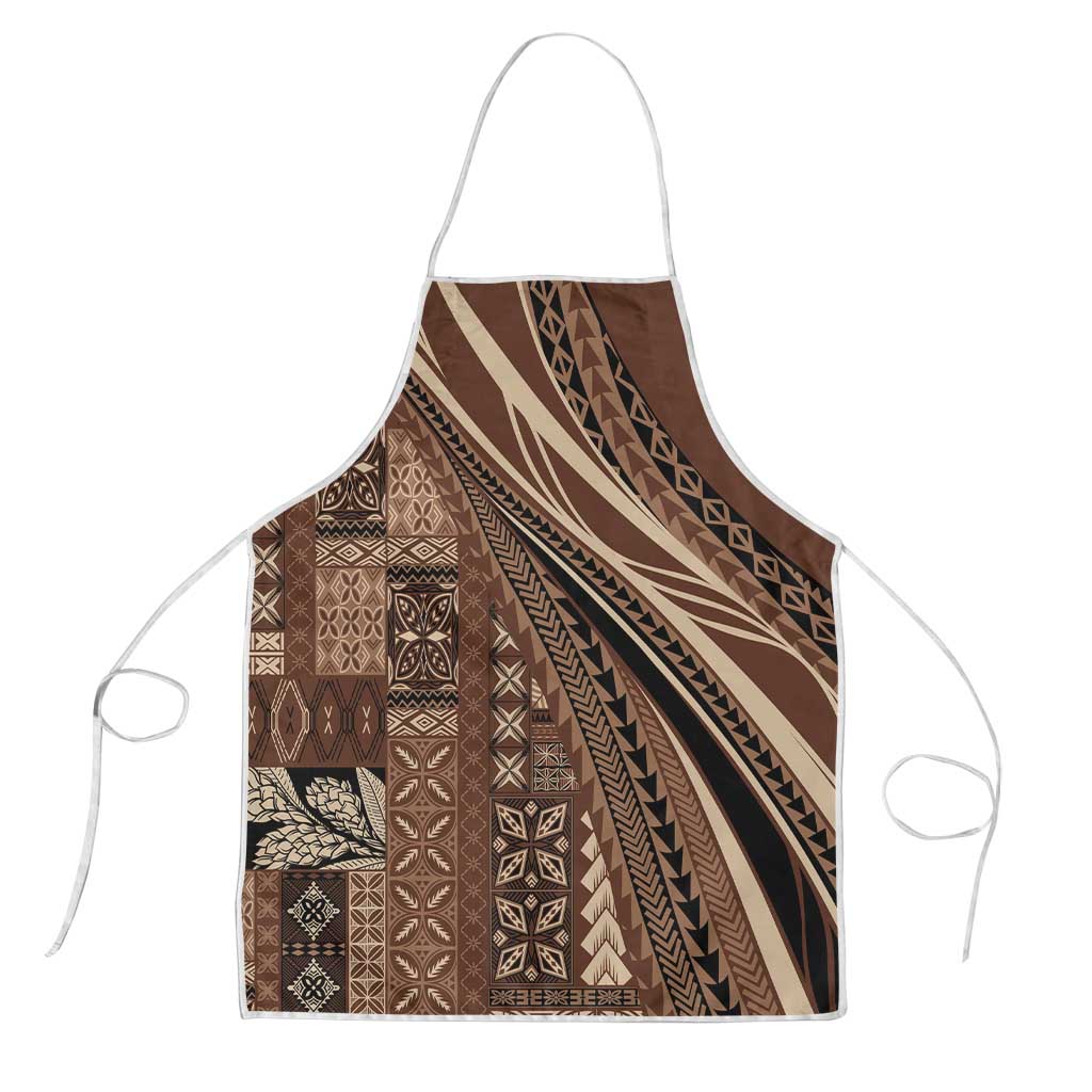 Pasifika Women's Day - Samoa Siapo Malu Tattoo Inspired Apron Brown