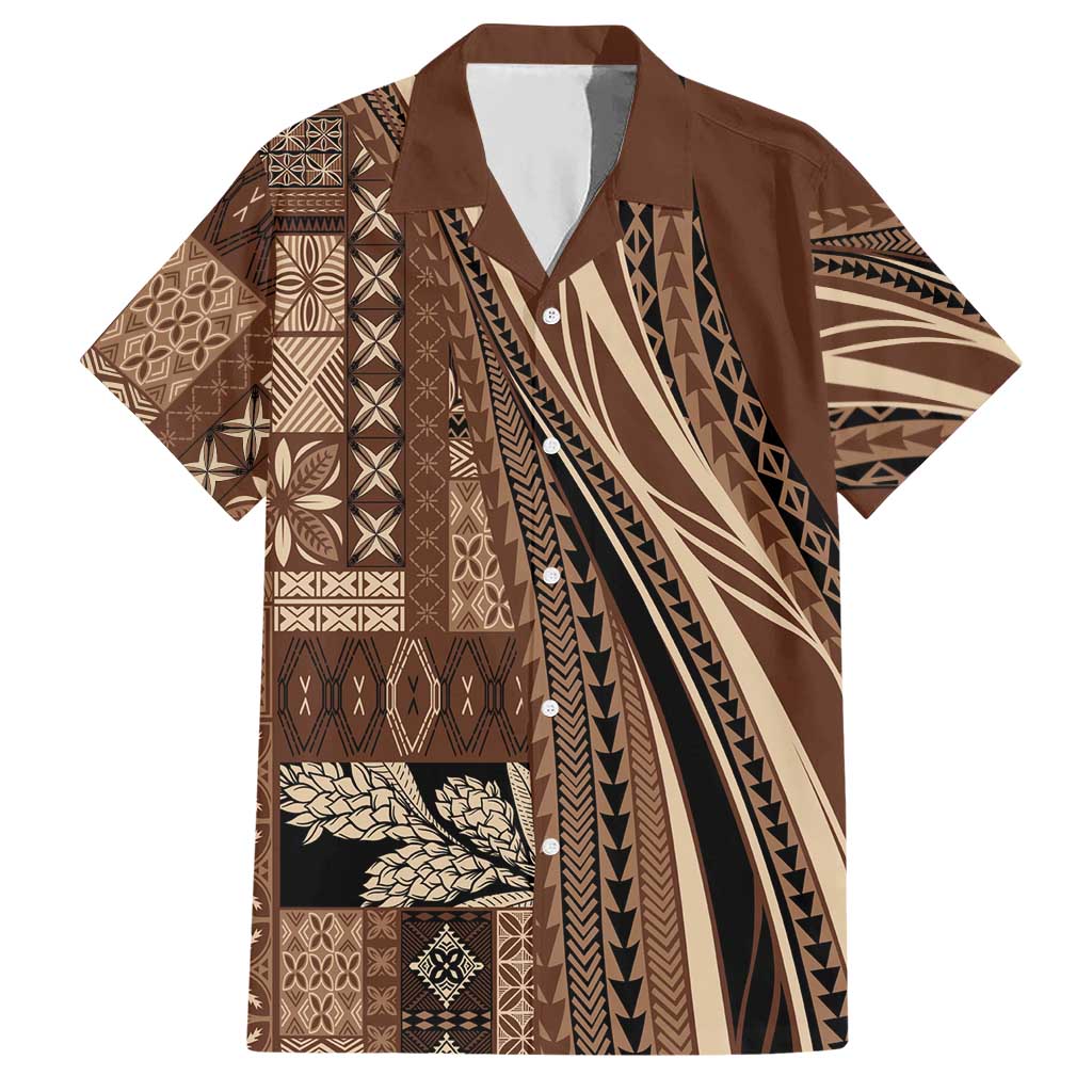 Pasifika Women's Day - Samoa Siapo Malu Tattoo Inspired Hawaiian Shirt Brown LT7 Brown - Polynesian Pride