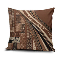 Pasifika Women's Day - Samoa Siapo Malu Tattoo Inspired Pillow Cover Brown