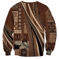 Pasifika Women's Day - Samoa Siapo Malu Tattoo Inspired Sweatshirt Brown