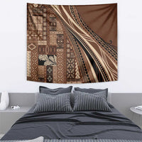 Pasifika Women's Day - Samoa Siapo Malu Tattoo Inspired Tapestry Brown