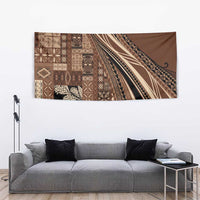Pasifika Women's Day - Samoa Siapo Malu Tattoo Inspired Tapestry Brown