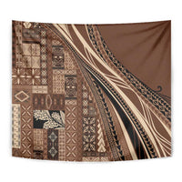 Pasifika Women's Day - Samoa Siapo Malu Tattoo Inspired Tapestry Brown