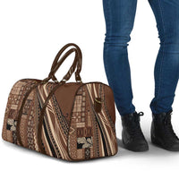Pasifika Women's Day - Samoa Siapo Malu Tattoo Inspired Travel Bag Brown