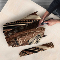 Pasifika Women's Day - Samoa Siapo Malu Tattoo Inspired Umbrella Brown