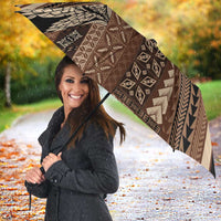 Pasifika Women's Day - Samoa Siapo Malu Tattoo Inspired Umbrella Brown