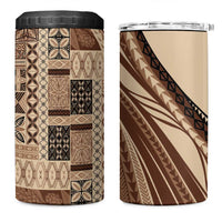 Pasifika Women's Day - Samoa Siapo Malu Tattoo Inspired 4 in 1 Can Cooler Tumbler Beige