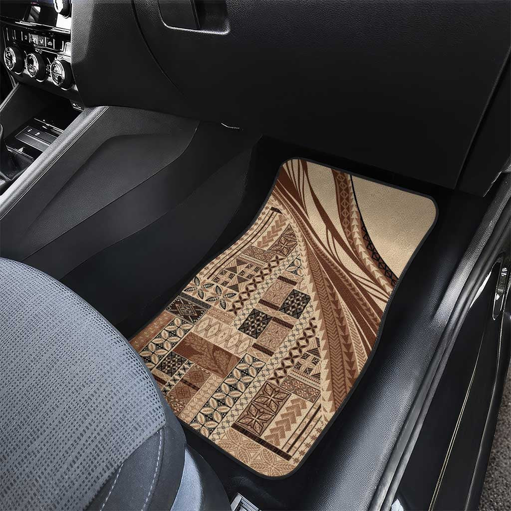 Pasifika Women's Day - Samoa Siapo Malu Tattoo Inspired Car Mats Beige