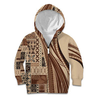 Pasifika Women's Day - Samoa Siapo Malu Tattoo Inspired Kid Hoodie Beige