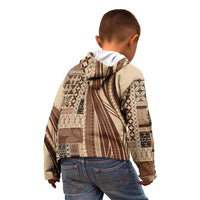 Pasifika Women's Day - Samoa Siapo Malu Tattoo Inspired Kid Hoodie Beige