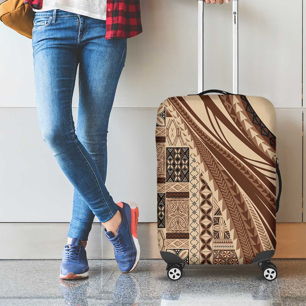 Pasifika Women's Day - Samoa Siapo Malu Tattoo Inspired Luggage Cover Beige