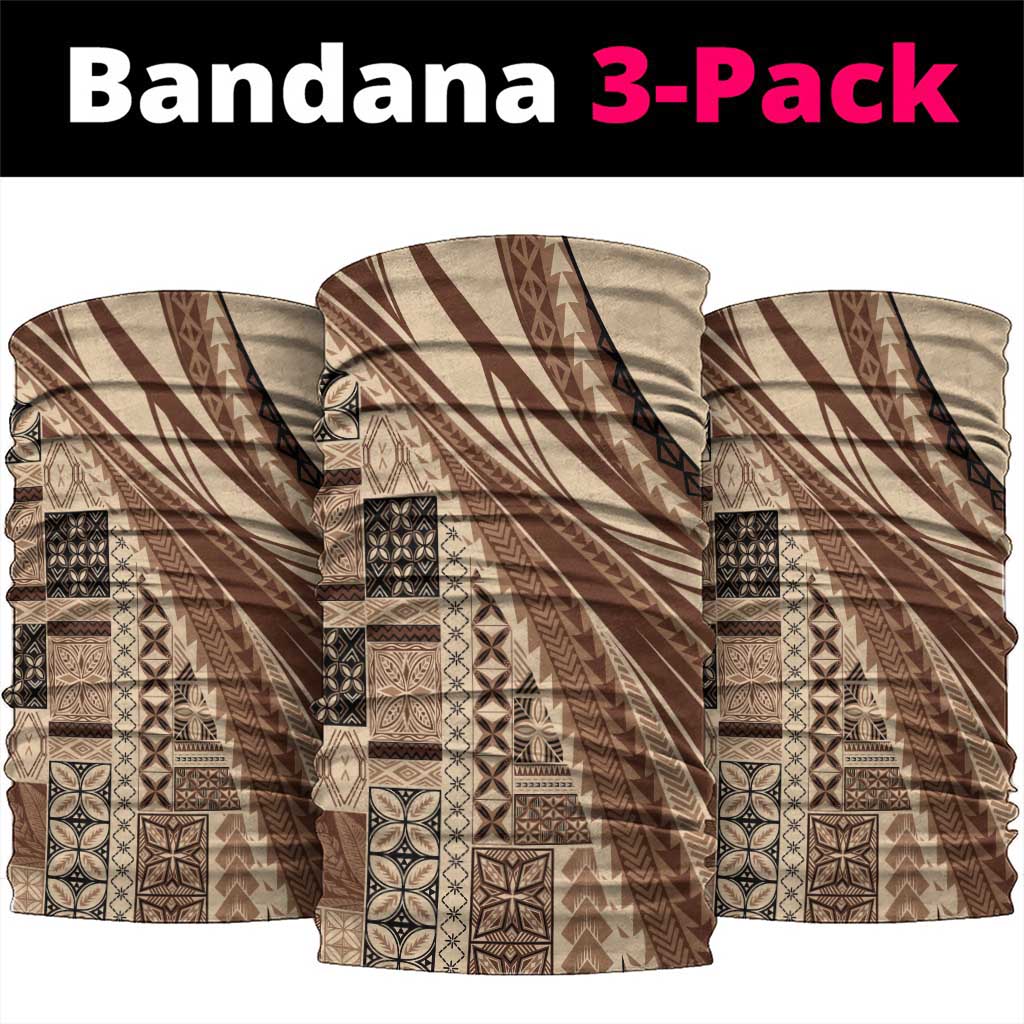 Pasifika Women's Day - Samoa Siapo Malu Tattoo Inspired Neck Gaiter Beige