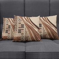 Pasifika Women's Day - Samoa Siapo Malu Tattoo Inspired Pillow Cover Beige