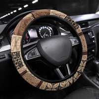 Pasifika Women's Day - Samoa Siapo Malu Tattoo Inspired Steering Wheel Cover Beige