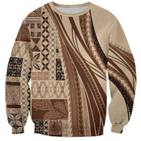 Pasifika Women's Day - Samoa Siapo Malu Tattoo Inspired Sweatshirt Beige