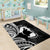 Mother's Day Area Rug Polynesia Vintage Hibiscus - Black
