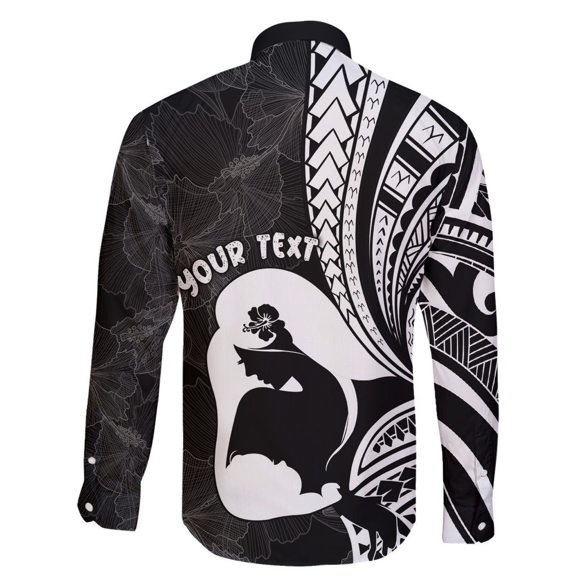 Mother's Day Family Matching Puletasi and Hawaiian Shirt Polynesia Vintage Hibiscus - Black LT7 - Polynesian Pride