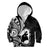 Mother's Day Kid Hoodie Polynesia Vintage Hibiscus - Black