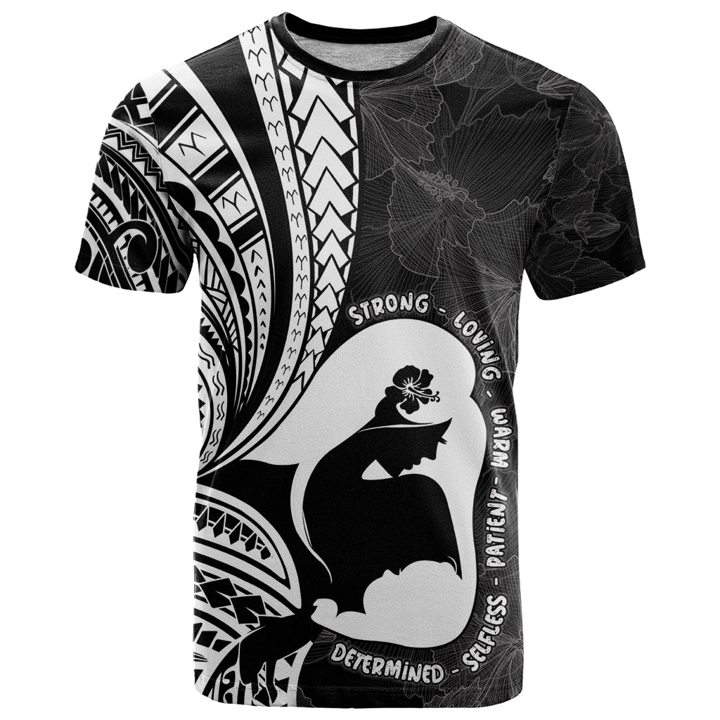 Mother's Day T Shirt Polynesia Vintage Hibiscus - Black