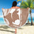 Mother's Day Beach Blanket Polynesia Vintage Hibiscus - Brown