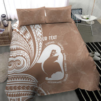 Mother's Day Bedding Set Polynesia Vintage Hibiscus - Brown