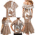 Mother's Day Family Matching Mermaid Dress and Hawaiian Shirt Polynesia Vintage Hibiscus - Brown