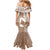 Mother's Day Family Matching Mermaid Dress and Hawaiian Shirt Polynesia Vintage Hibiscus - Brown