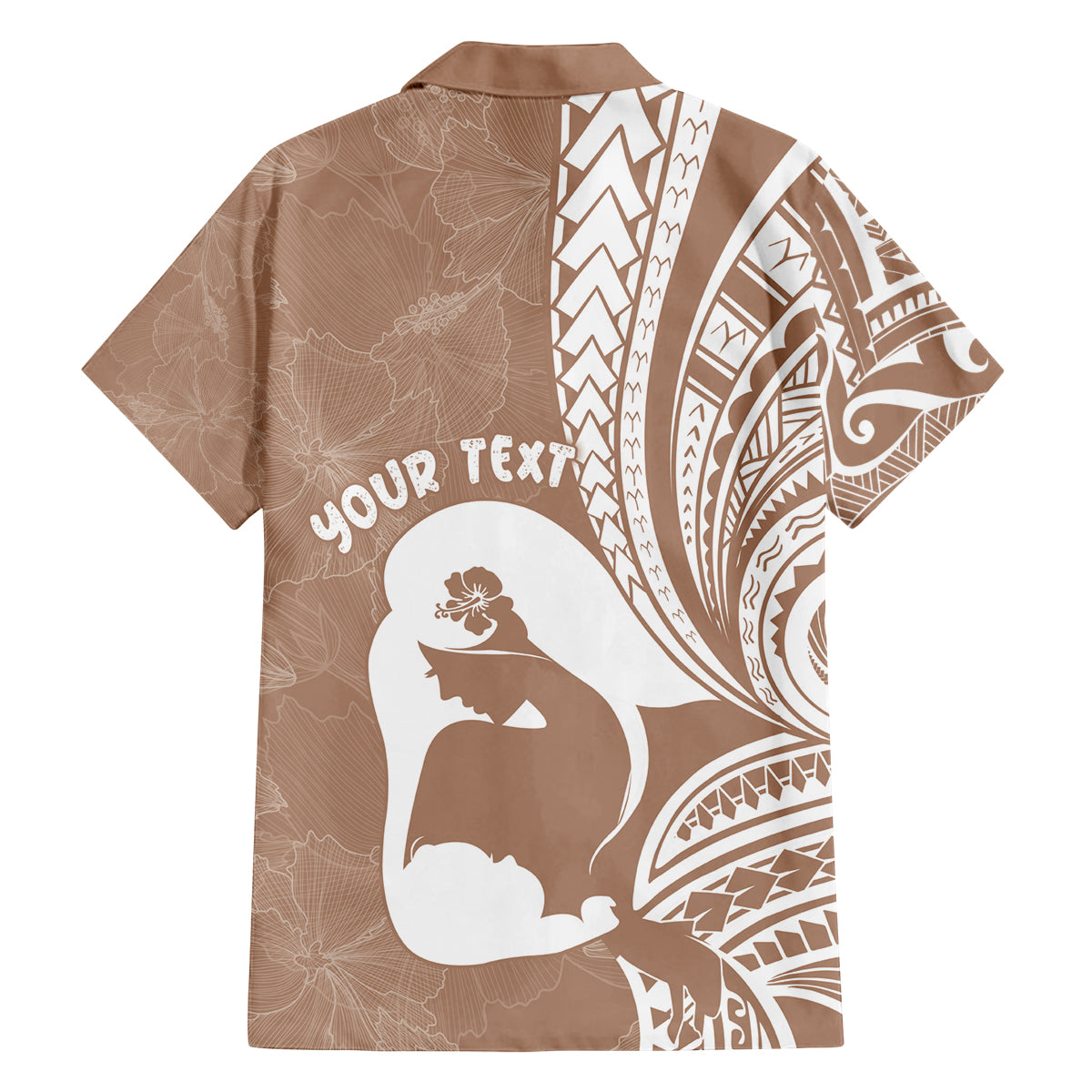 Mother's Day Family Matching Puletasi and Hawaiian Shirt Polynesia Vintage Hibiscus - Brown LT7 - Polynesian Pride