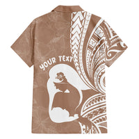 Mother's Day Family Matching Puletasi and Hawaiian Shirt Polynesia Vintage Hibiscus - Brown LT7 - Polynesian Pride