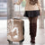 Mother's Day Luggage Cover Polynesia Vintage Hibiscus - Brown
