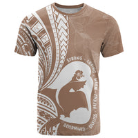 Mother's Day T Shirt Polynesia Vintage Hibiscus - Brown