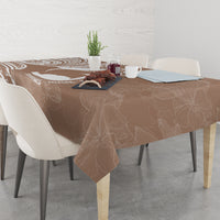 Mother's Day Tablecloth Polynesia Vintage Hibiscus - Brown