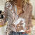 Mother's Day Women Casual Shirt Polynesia Vintage Hibiscus - Brown