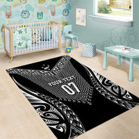 2025 Rugby Championship New Zealand Custom Area Rug Poutama Motifs - Polynesian Pride