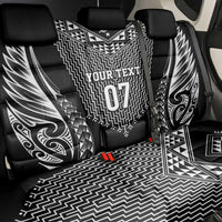 2025 Rugby Championship New Zealand Custom Back Car Seat Cover Poutama Motifs - Polynesian Pride