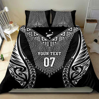 2025 Rugby Championship New Zealand Custom Bedding Set Poutama Motifs - Polynesian Pride