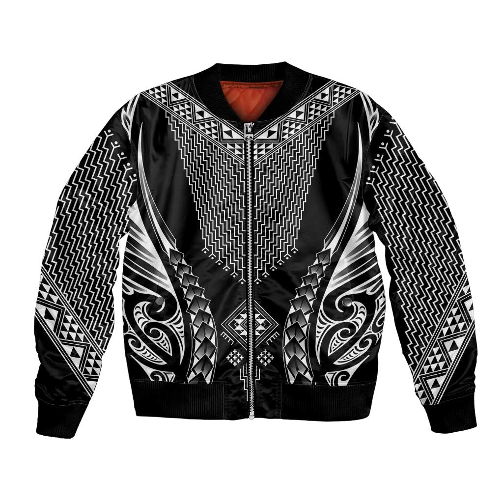 2025 Rugby Championship New Zealand Custom Bomber Jacket Poutama Motifs - Polynesian Pride