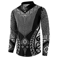 2025 Rugby Championship New Zealand Custom Button Sweatshirt Poutama Motifs - Polynesian Pride