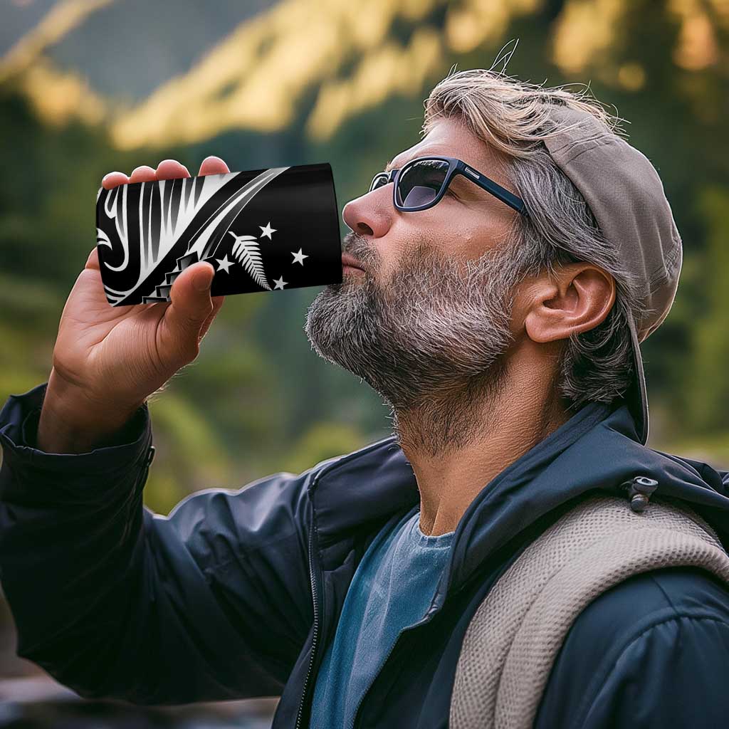 2025 Rugby Championship New Zealand Custom 4 in 1 Can Cooler Tumbler Poutama Motifs - Polynesian Pride