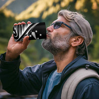 2025 Rugby Championship New Zealand Custom 4 in 1 Can Cooler Tumbler Poutama Motifs - Polynesian Pride