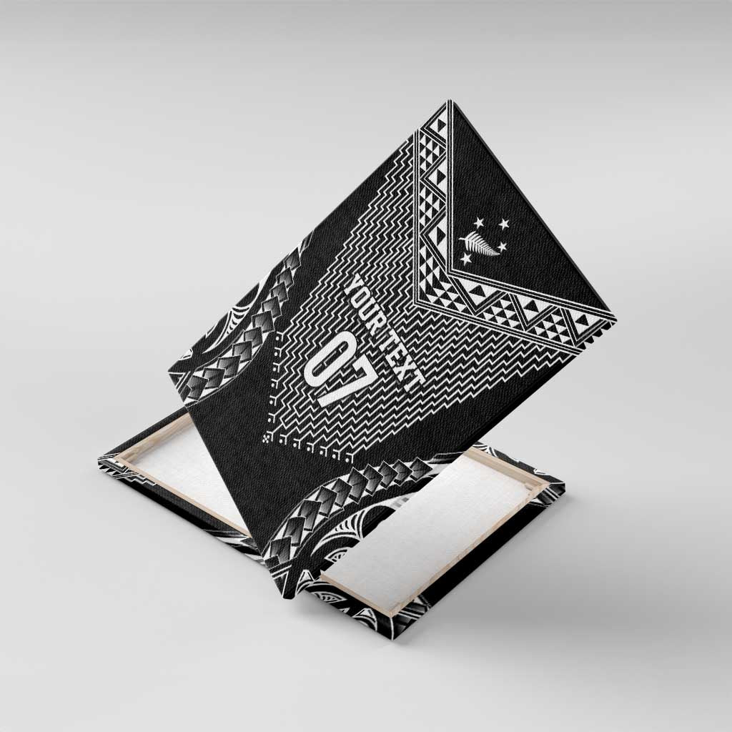 2025 Rugby Championship New Zealand Custom Canvas Wall Art Poutama Motifs - Polynesian Pride