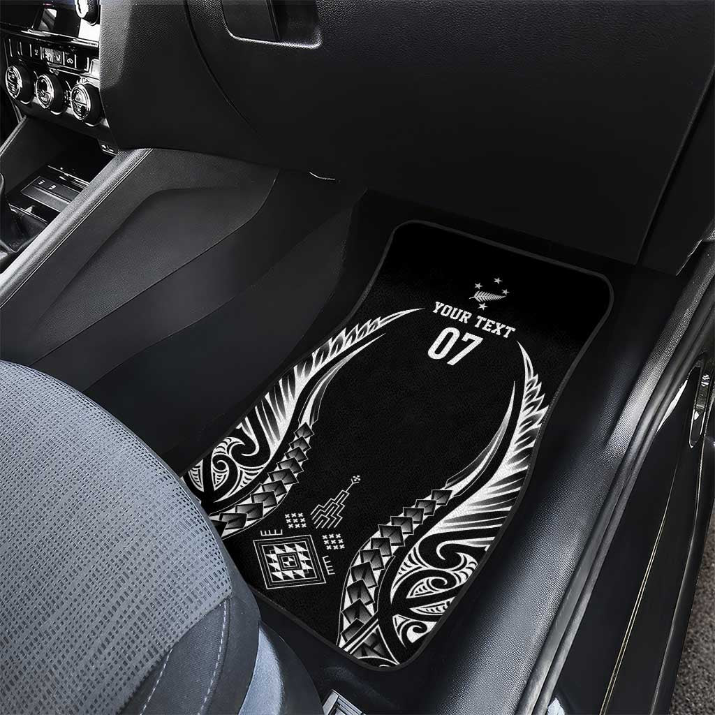 2025 Rugby Championship New Zealand Custom Car Mats Poutama Motifs - Polynesian Pride