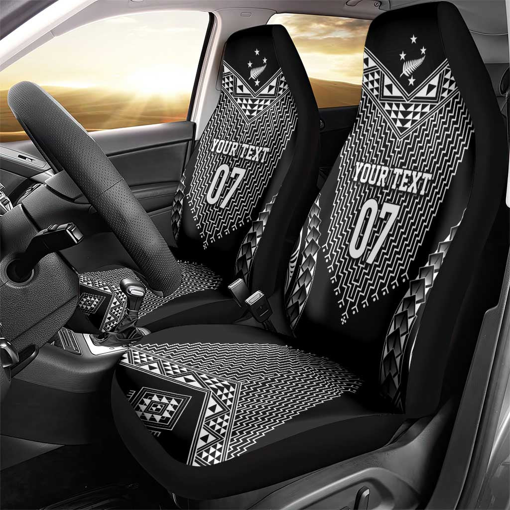 2025 Rugby Championship New Zealand Custom Car Seat Cover Poutama Motifs - Polynesian Pride