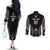 2025 Rugby Championship New Zealand Custom Couples Matching Off The Shoulder Long Sleeve Dress and Long Sleeve Button Shirt Poutama Motifs - Polynesian Pride