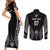 2025 Rugby Championship New Zealand Custom Couples Matching Short Sleeve Bodycon Dress and Long Sleeve Button Shirt Poutama Motifs - Polynesian Pride