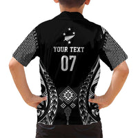 2025 Rugby Championship New Zealand Custom Family Matching Long Sleeve Bodycon Dress and Hawaiian Shirt Poutama Motifs - Polynesian Pride