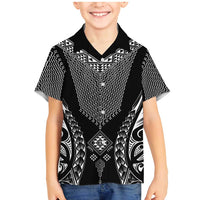 2025 Rugby Championship New Zealand Custom Family Matching Mermaid Dress and Hawaiian Shirt Poutama Motifs - Polynesian Pride