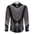 2025 Rugby Championship New Zealand Custom Family Matching Off The Shoulder Long Sleeve Dress and Hawaiian Shirt Poutama Motifs - Polynesian Pride